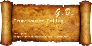 Grundhauser Dalida névjegykártya